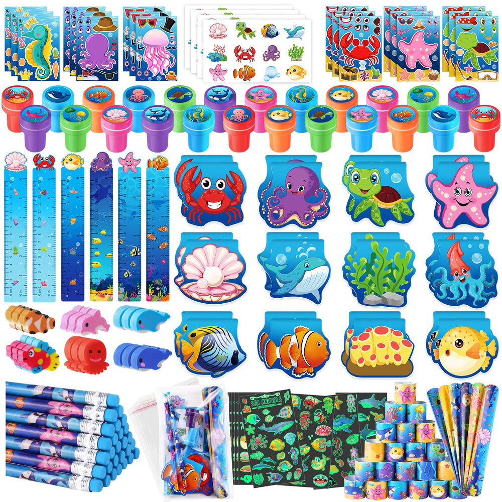 BenLouis Under the Sea mini notebooks featuring sea creatures for classroom notes and journaling.