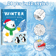 BenLouis winter mini activity book child holding it during travel for creative play
