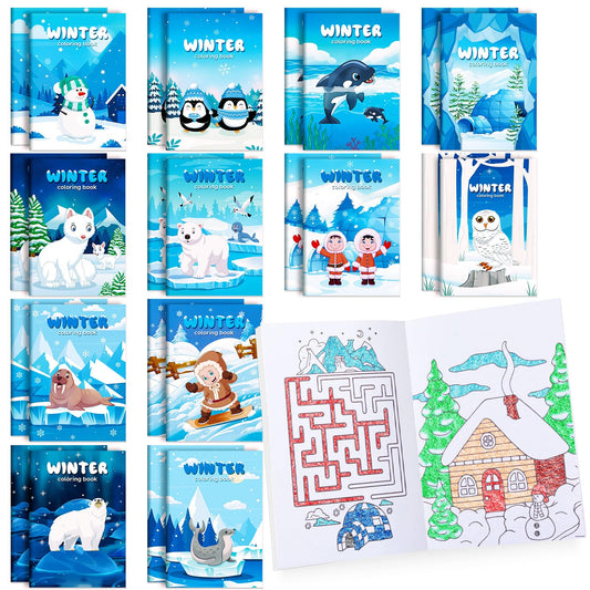 BenLouis polar animals mini coloring book with bright illustrations for creative play.