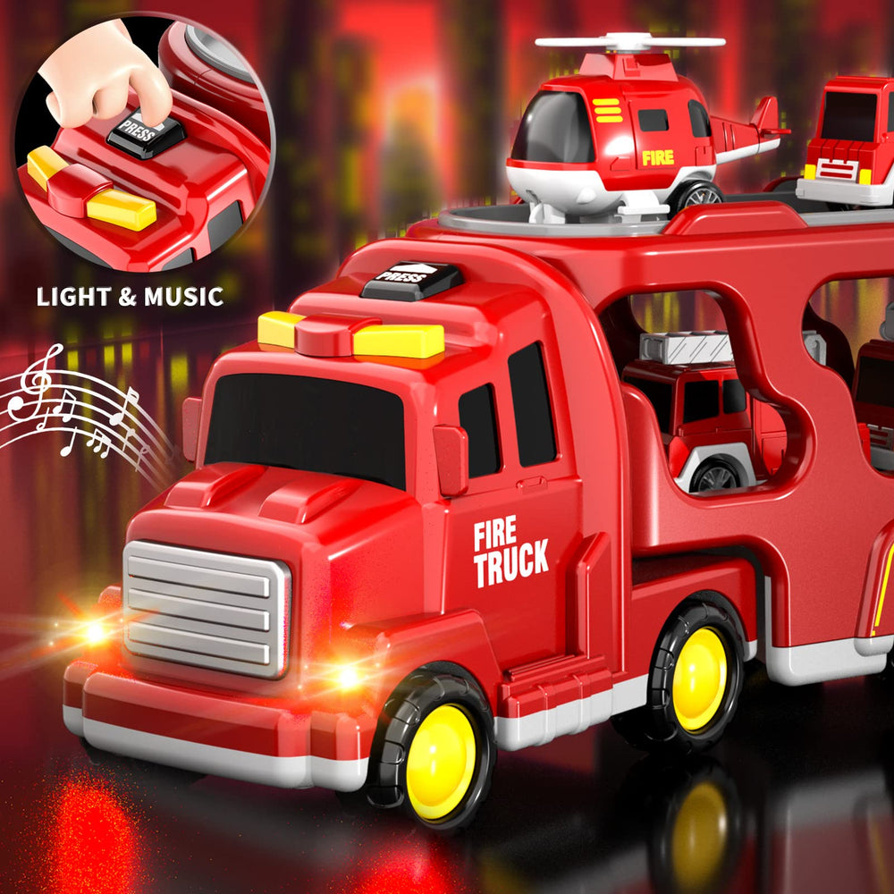 Bennol fire trucks helicopter inspires pretend rescues and storytelling play.