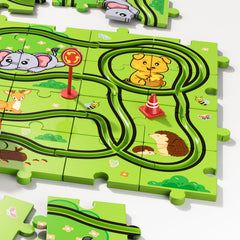 Bennol car on track demonstrates smooth movement along grooves for immersive fun