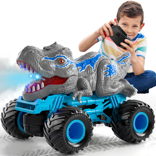 Bennol remote control dinosaur car front view shows kid-friendly design for indoor play