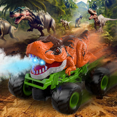 Bennol dinosaur truck powered by rechargeable batteries for long, continuous play