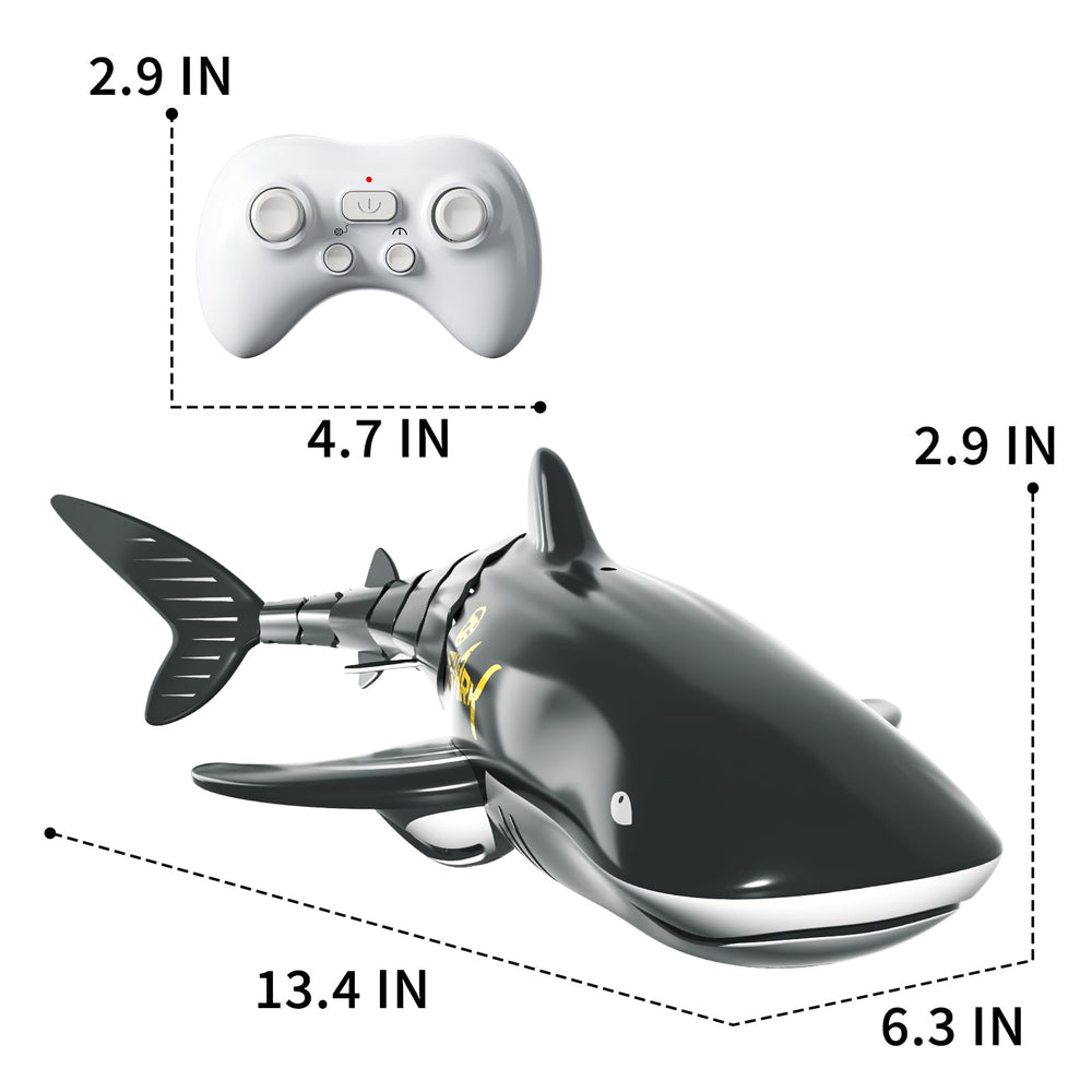 Bennol 1:18 scale RC fish with safe design and durable shell.