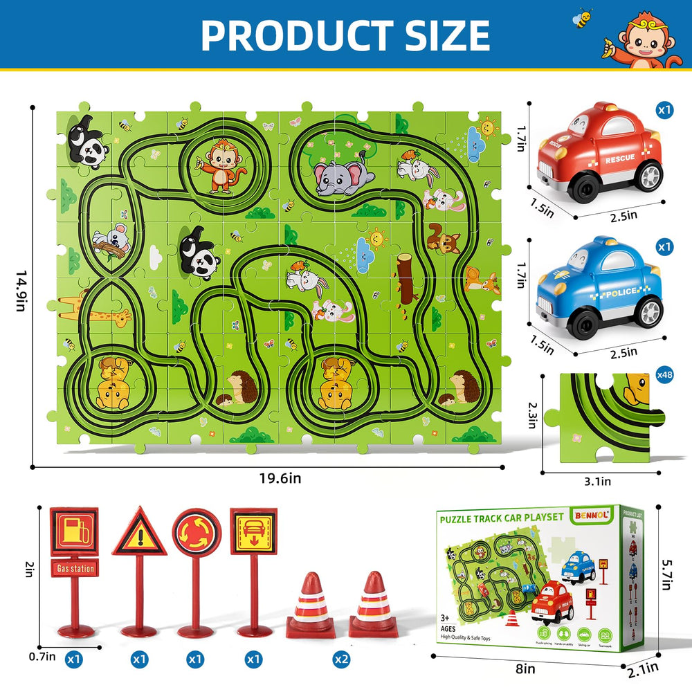 Bennol kids enjoying puzzle-track playtime boosting creativity