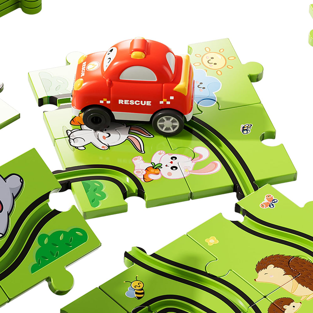 Bennol puzzle pieces and animal patterns spark imagination during play