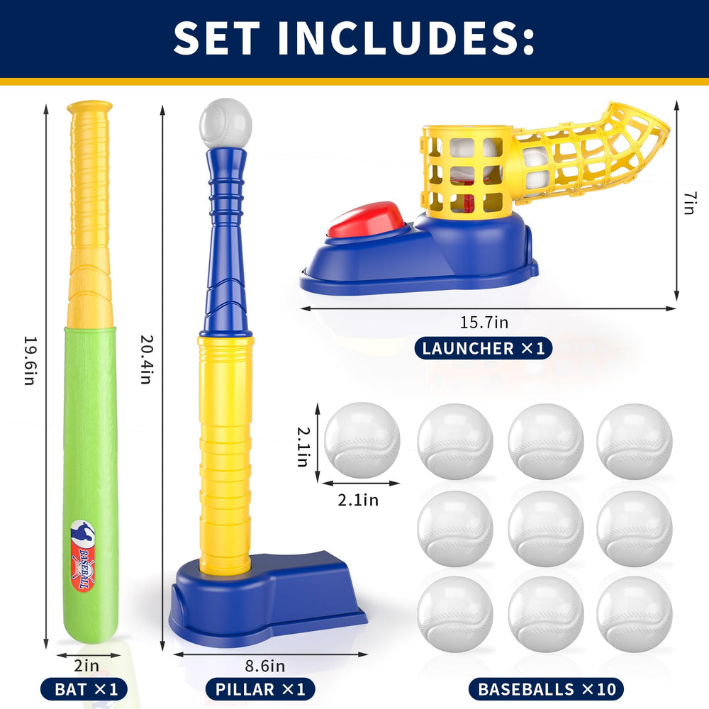 Bennol T Ball Set baseball tee provides stable hitting stand.