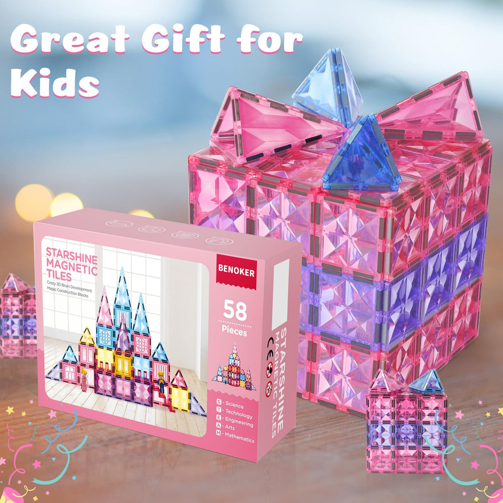 BENOKER Pink Castle tiles gift packaging ready for gifting