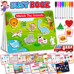 Benresive Montessori Busy Book cover demonstrates durable, travel-friendly design for toddlers.