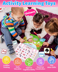 Benresive Montessori Busy Book pages offer tracing and drawing for early writing skills.