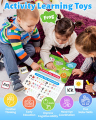 Benresive Montessori Busy Book themes pages help recognize colors and letters during play.