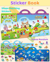 Benresive ocean sticker sheets showcasing vibrant sea life for reusable play