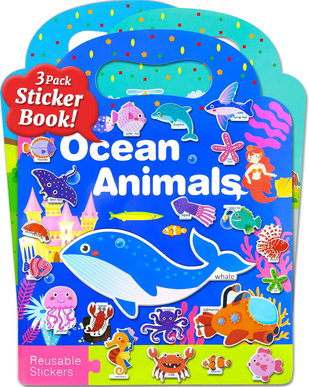 Benresive Ocean Animals sticker pages support sensory play and early vocabulary in toddlers.