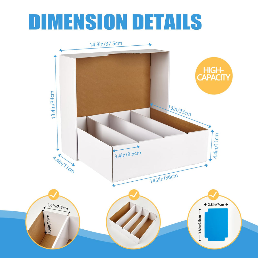 Bentoward four pack boxes open top for quick card access and sorting.