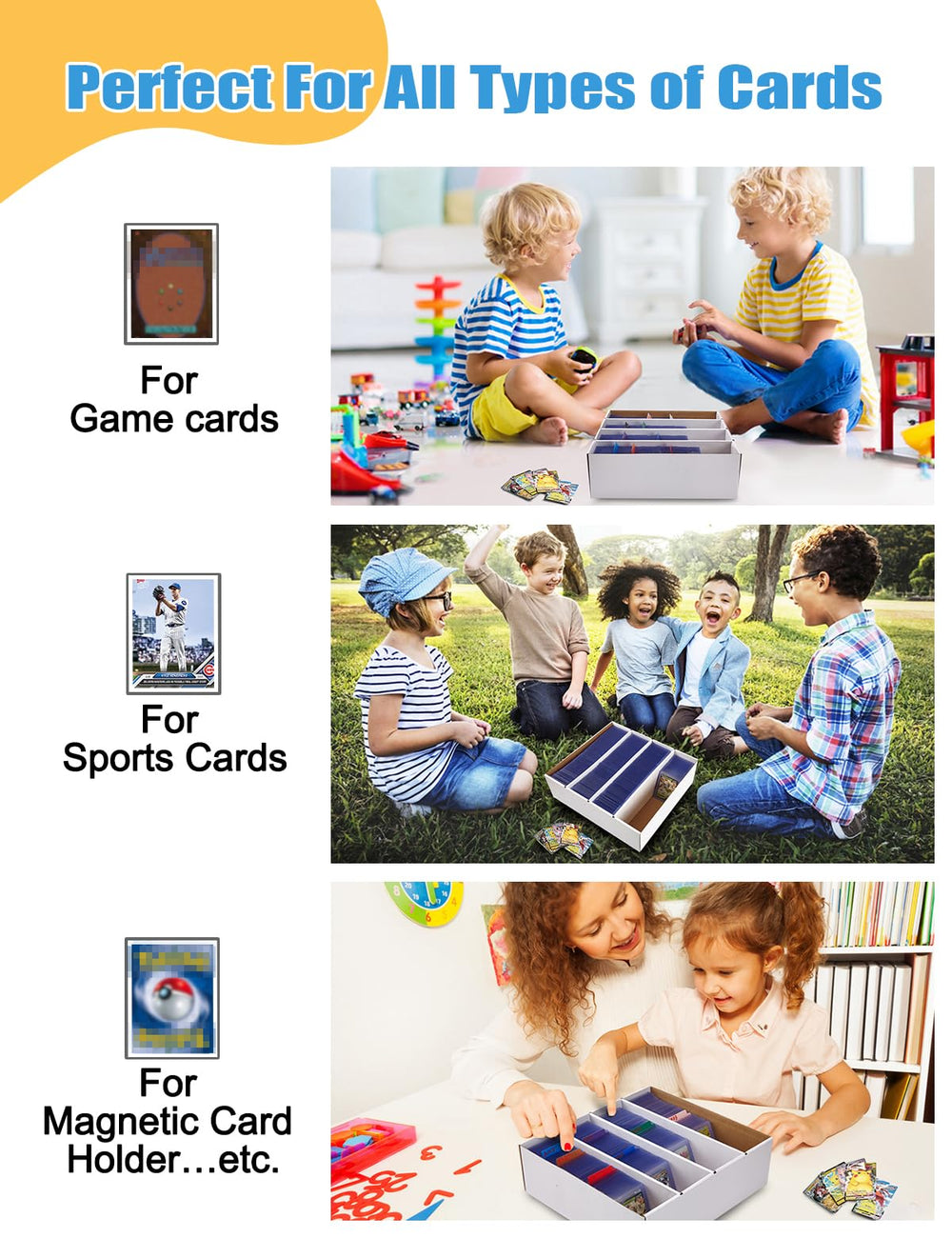 Bentoward white corrugated storage is durable and card safe.