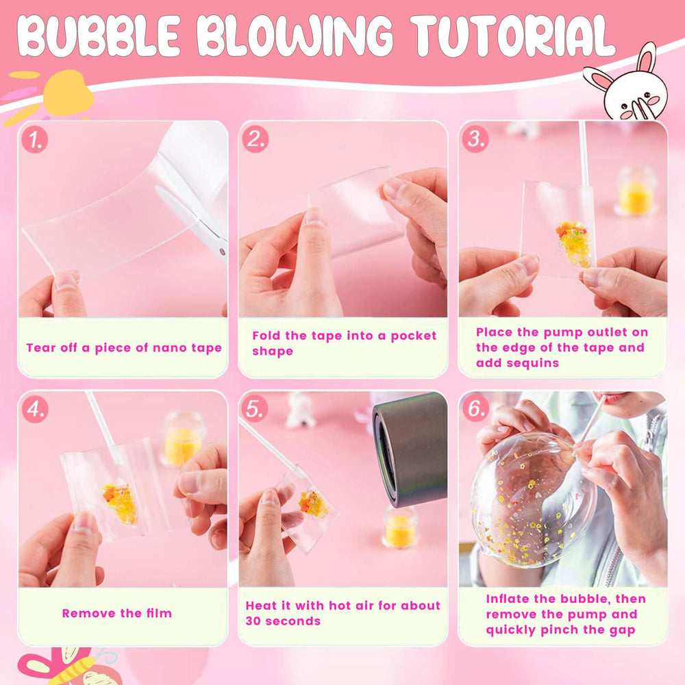 BENWIL Nano Tape Bubble Kit kid-safe crafting with flexible nano tape.