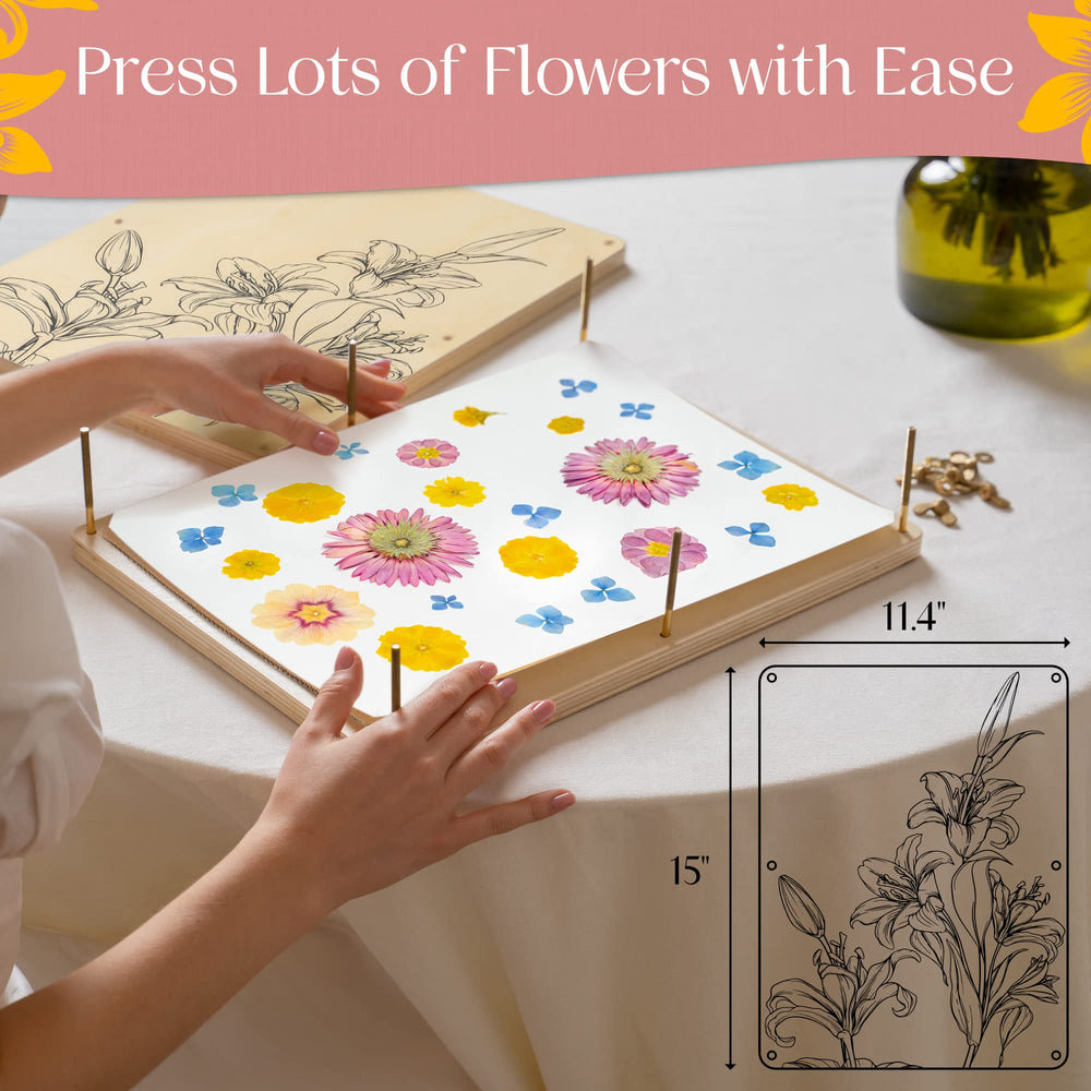 Berstuk extralarge flower press tutorials guiding step by step for beginners.