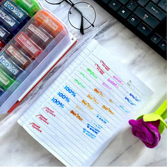 Bertiveny ink refillable stamps offer sustainability for daily use.