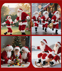 BERVYOSW Santa gloves with elastic wrists for easy wear.