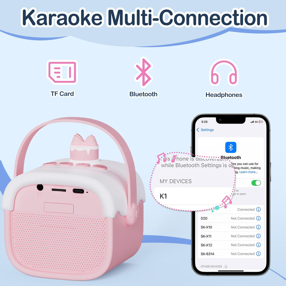 BESCOST karaoke with magical LED lights creates festive party vibes.