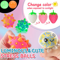 BESNEL color-change stress ball shown while squeezed for visual play.