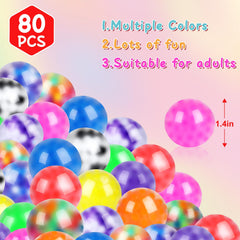 Assorted BESNEL stress balls in multiple colors for quick focus.