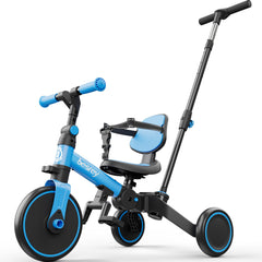 Besrey 4-in-1 toddler bike folding mode for compact storage.