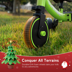Besrey 5-in-1 toddler bike PU saddle for comfort on long rides.
