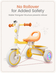 Besrey adjustable seat with backrest grows with your child.