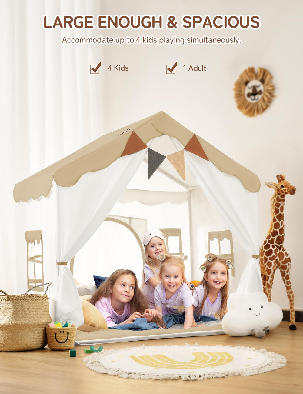 Besrey indoor and outdoor tent ready for home or park adventures
