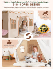 Besrey play tent's spacious interior invites 3–4 kids to join in shared play.