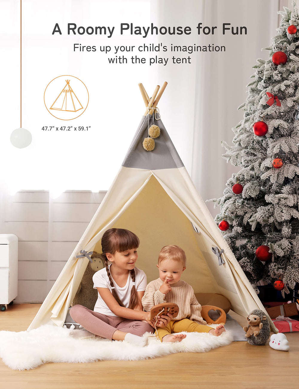 Besrey tepee window promotes air circulation for a comfy interior