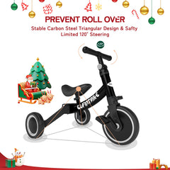 Besrey toddler bike non-slip handlebar provides secure grip for confident steering.