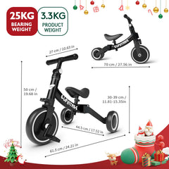 Besrey toddler bike removable pedals let kids switch riding modes quickly.