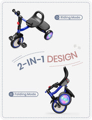 Besrey tricycle with EVA foam wheels cushions bumps indoors and outdoors.