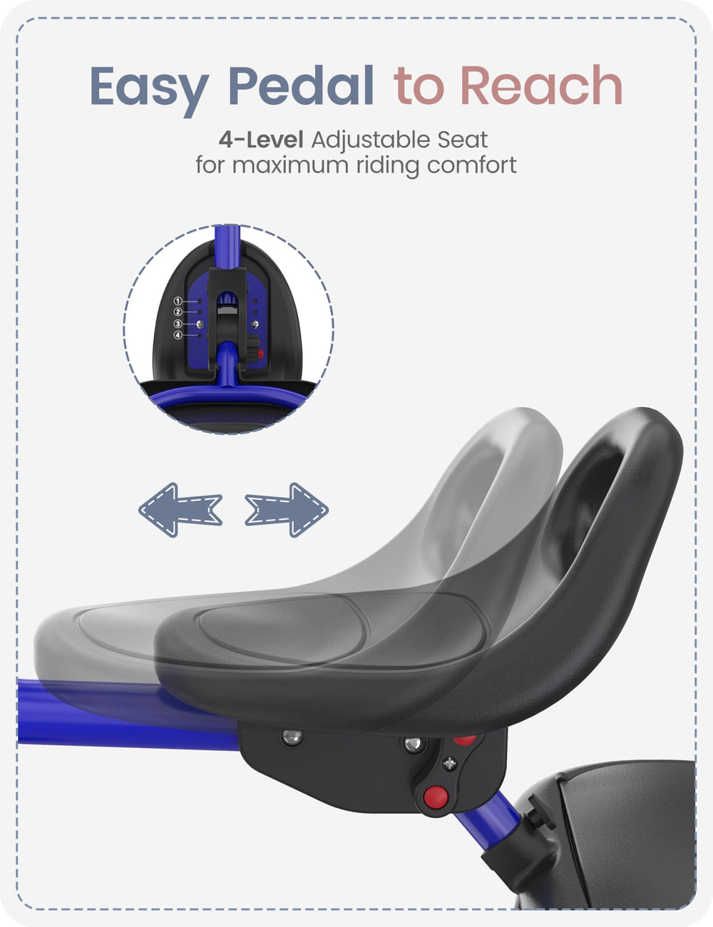 Besrey safety-tested tricycle uses child-safe materials for peace of mind.
