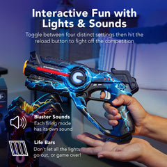 Best Choice Products laser tag set in action with color-coded teams