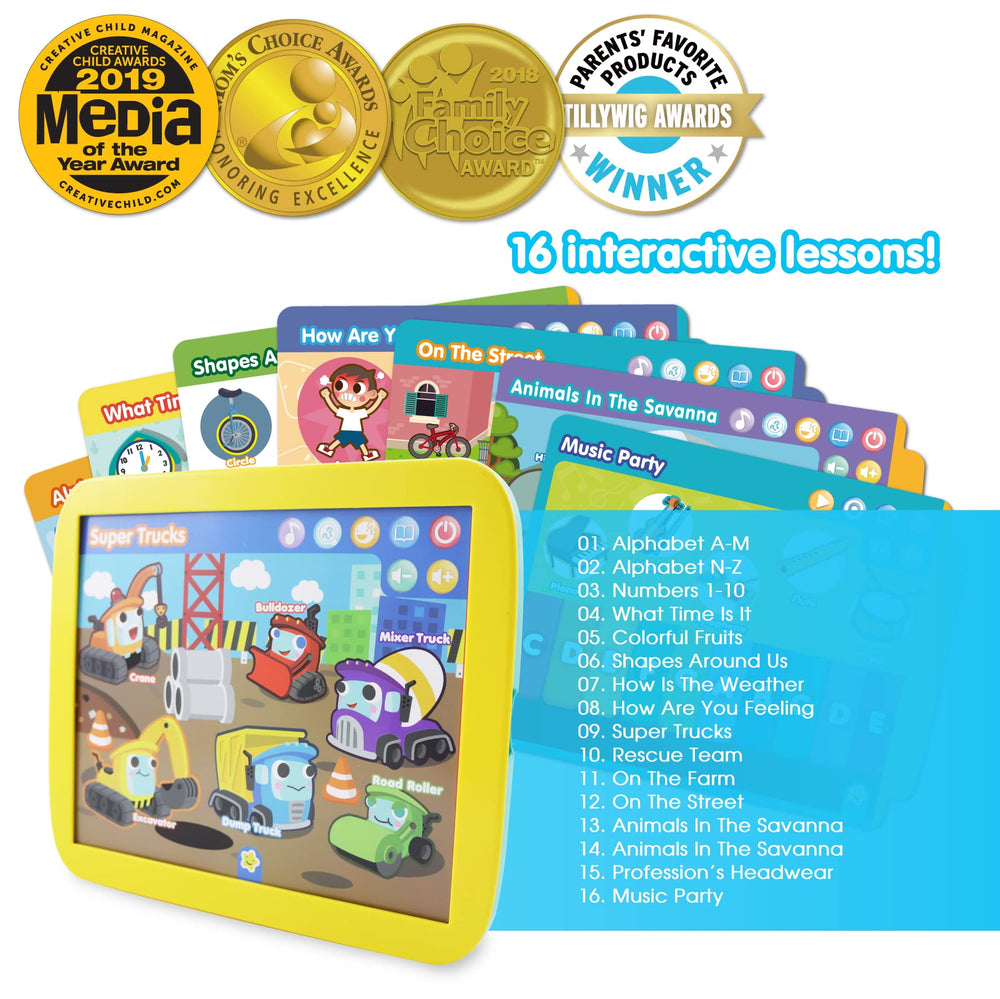 INNO PAD learning cards display 16 engaging lesson pages for exploration.