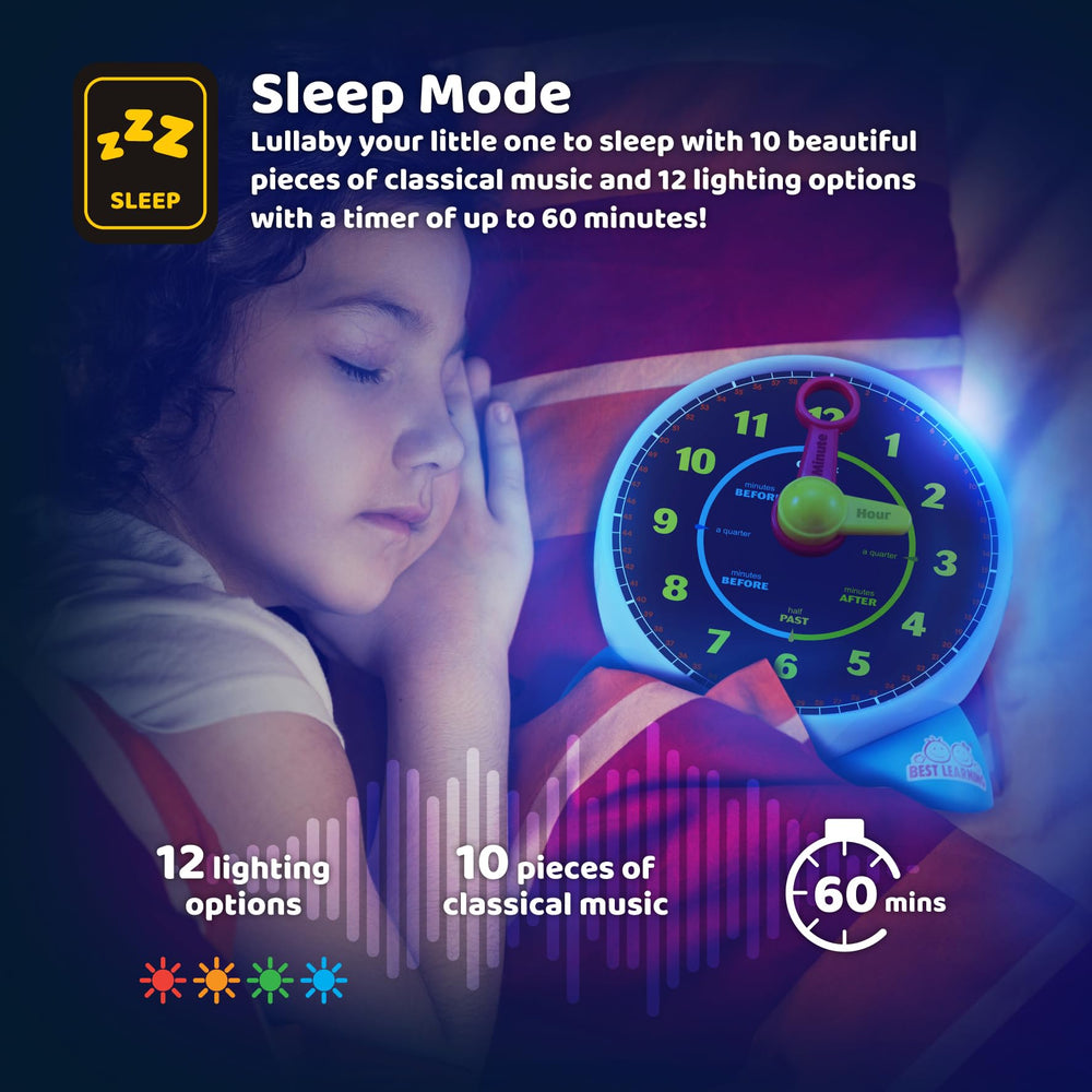 BEST LEARNING Learning Clock bedtime routine with night light and music