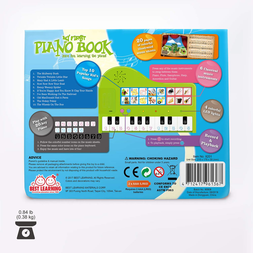 Best Learning My First Piano Book award-winning design appeals to families.