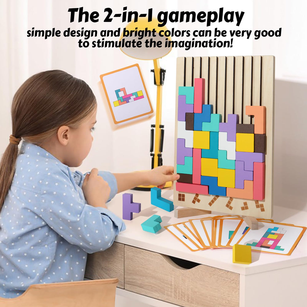 BESTAMTOY bright colored puzzle supports calming, focused play.