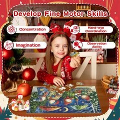 Bestbase 4-pack Christmas puzzles box – four themes inspire family puzzle time
