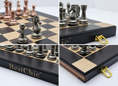 BESTCHIC chess set includes two extra queens for flexible openings.