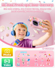 BESTOONE Kids Phone Toy dual camera front and rear for creative photos