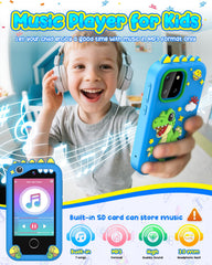 BESTOONE kids smartphone toy blue ABC learning and storytelling
