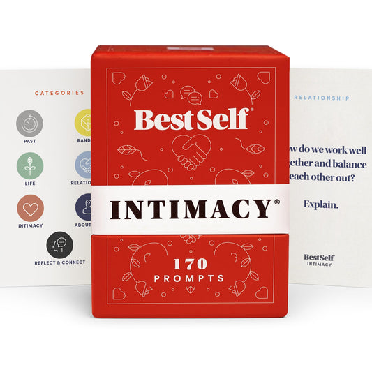 BestSelf Co. Intimacy Deck on table for couples’ date night and connection.
