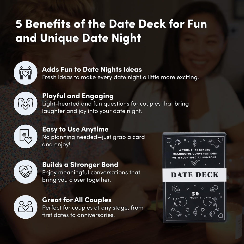 BestSelf Date Deck prompt cards close-up highlighting thought-provoking questions for deeper talks.