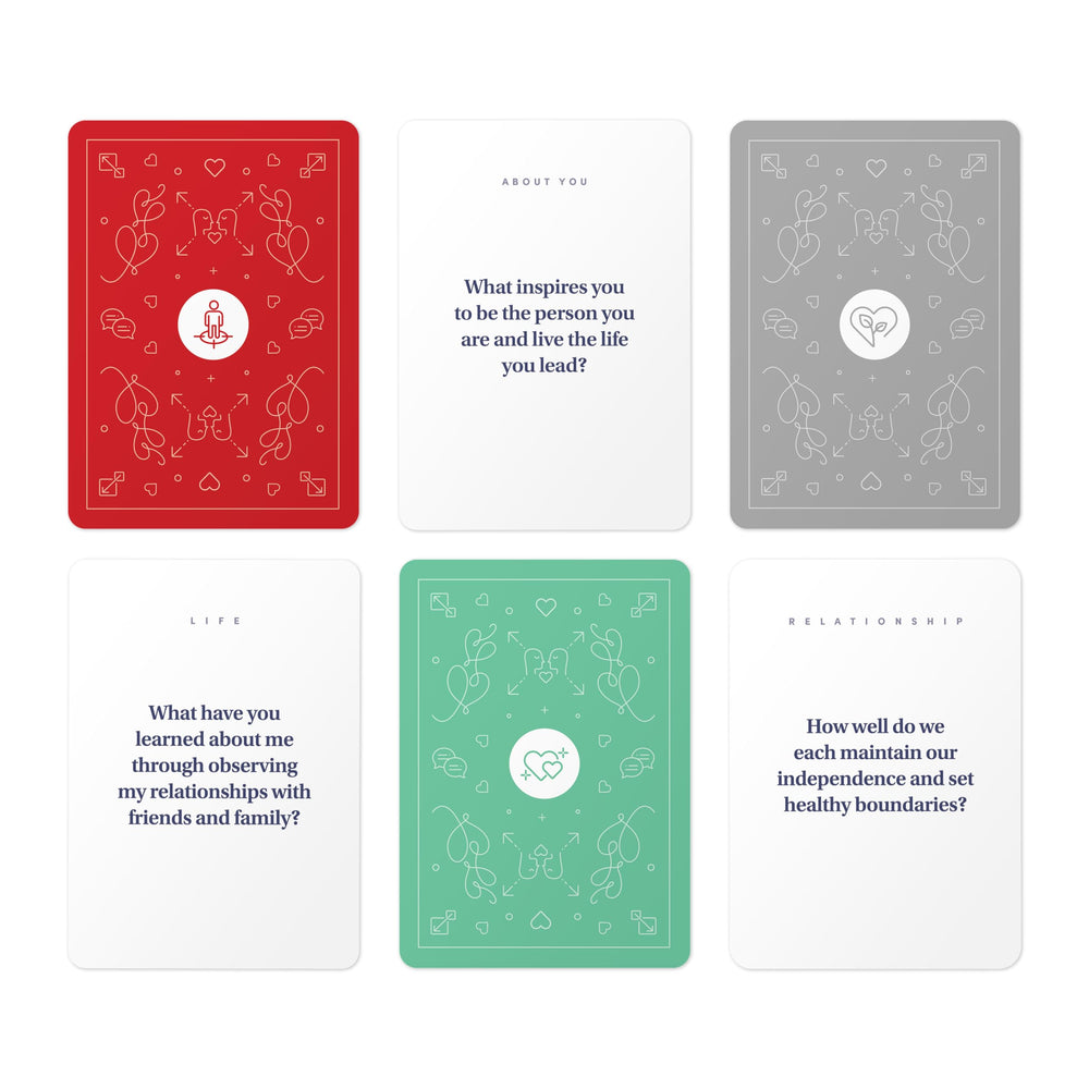 BestSelf Intimacy Deck Expansion close-up cards show getting to know you prompts