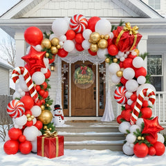 besttideyes Christmas Balloon Arch Kit collection display for festive backdrops