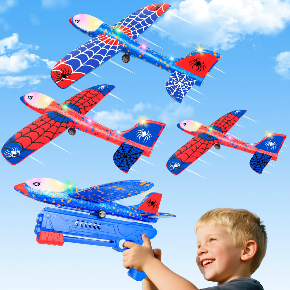 BESTVIVE 3 pack glider red and blue front view for outdoor play